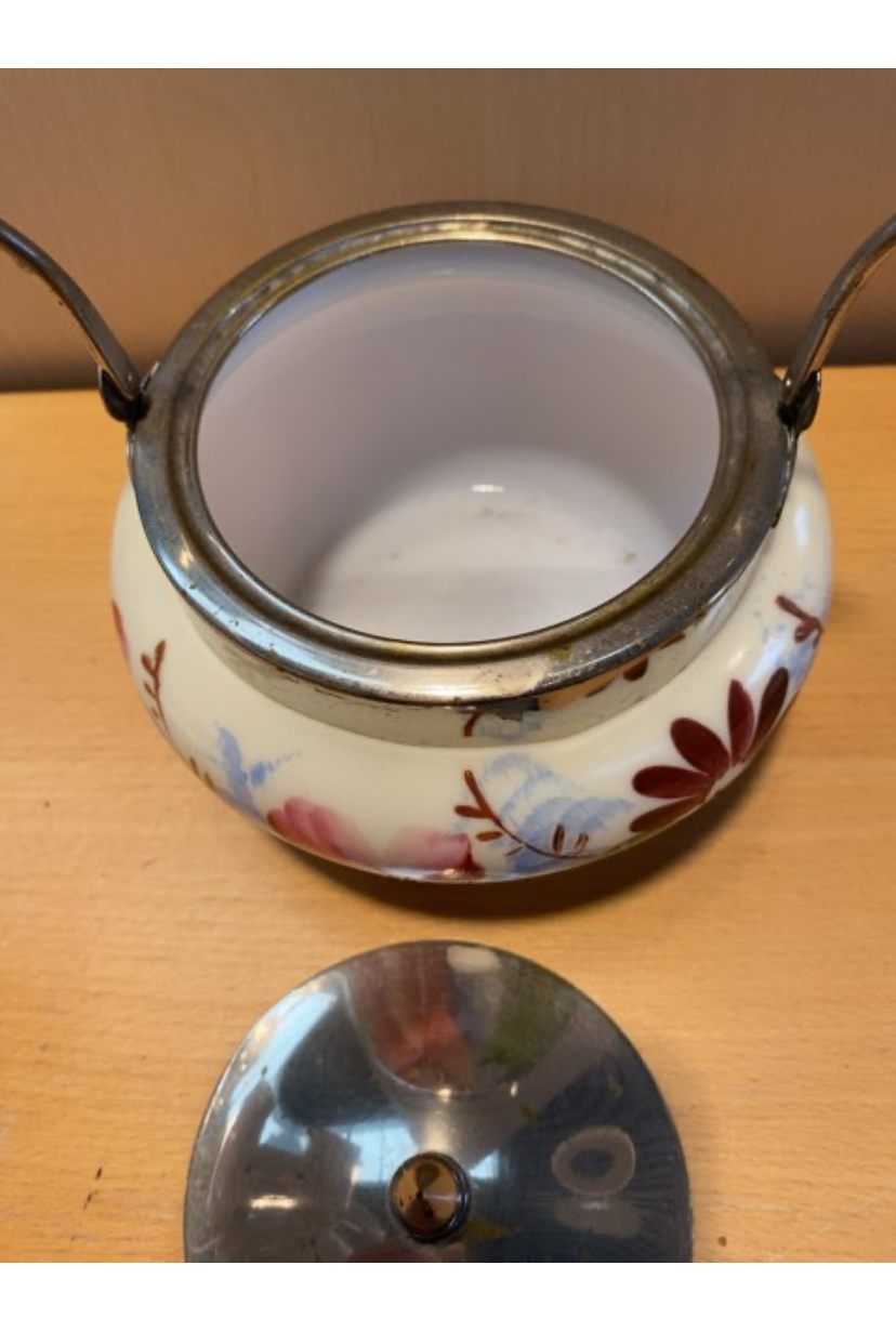 Opal glas krukke
